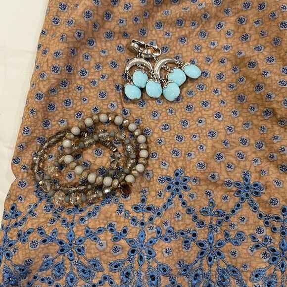 TCEC 100% cotton eyelet scalloped skirt - Picture 2 of 8